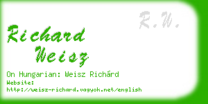 richard weisz business card